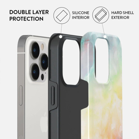Laptop, Tablete & Telefoane - Burga Husa Dual Layer New Flame Rainbow iPhone 15 Pro Max