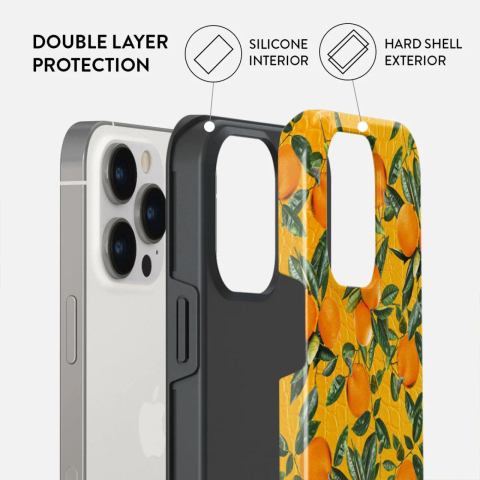 Laptop, Tablete & Telefoane - Burga Husa Dual Layer Orange Lemonade iPhone 15 Pro Max