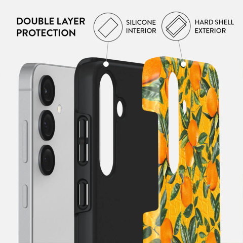 Laptop, Tablete & Telefoane - Burga Husa Dual Layer Orange Lemonade Samsung Galaxy S25
