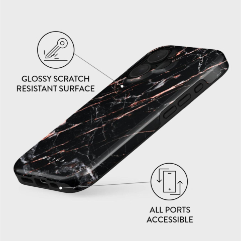 Burga Husa Dual Layer Rose Gold Marble iPhone 16 [1]