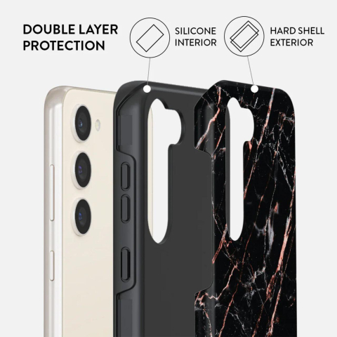 Laptop, Tablete & Telefoane - Burga Husa Dual Layer Rose Gold Marble Samsung Galaxy S23