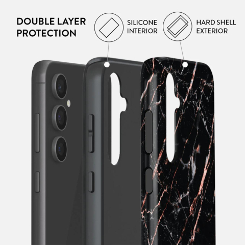 Laptop, Tablete & Telefoane - Burga Husa Dual Layer Rose Gold Marble Samsung Galaxy S23 FE