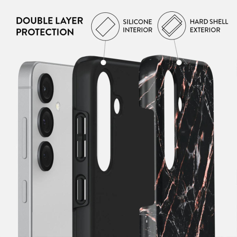 Laptop, Tablete & Telefoane - Burga Husa Dual Layer Rose Gold Marble Samsung Galaxy S25