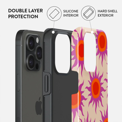 Laptop, Tablete & Telefoane - Burga Husa Dual Layer Sunset Glow iPhone 15 Pro