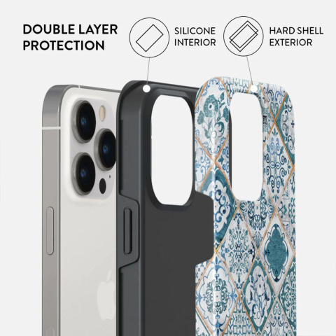 Laptop, Tablete & Telefoane - Burga Husa Dual Layer Tropical Oasis iPhone 15 Pro