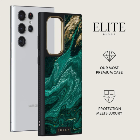 Laptop, Tablete & Telefoane - Burga Husa Elite Gold Emerald Pool Samsung Galaxy S23 Ultra
