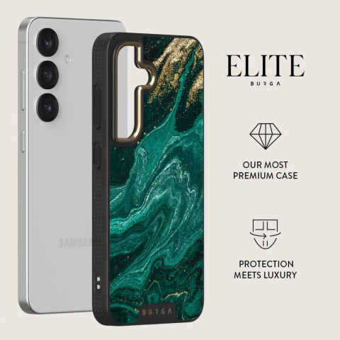 Laptop, Tablete & Telefoane - Burga Husa Elite Gold Emerald Pool Samsung Galaxy S25