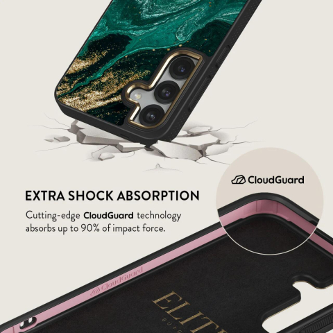 Laptop, Tablete & Telefoane - Burga Husa Elite Gold Emerald Pool Samsung Galaxy S25 Plus