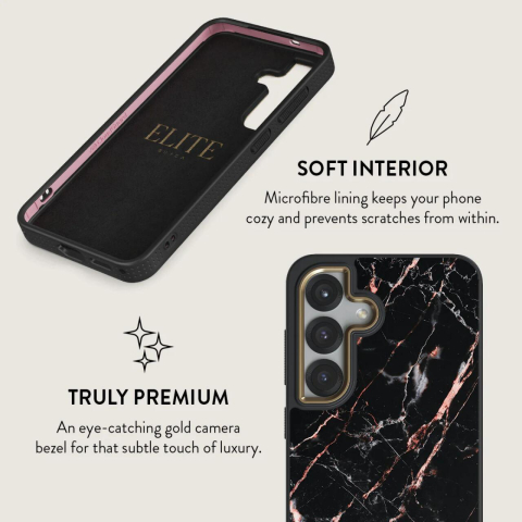 Burga Husa Elite Gold Rose Gold Marble Samsung Galaxy S25 Plus [3]