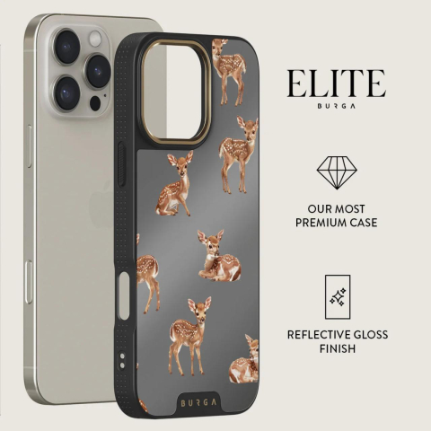 Laptop, Tablete & Telefoane - Burga Husa Elite Mirror Magsafe Gold Bambi iPhone 16 Pro