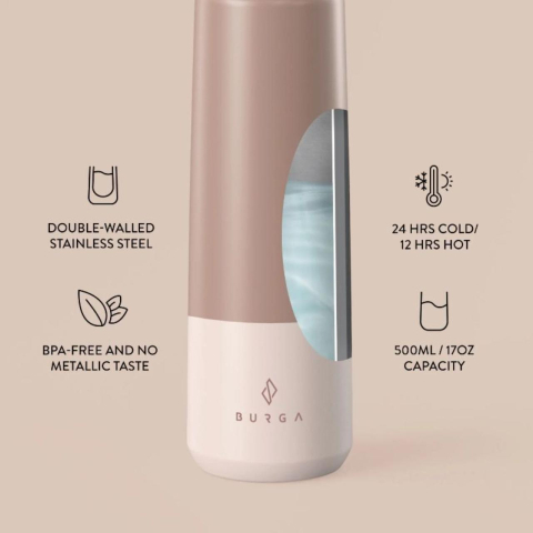 Burga Sticla Termos Inox Double Pink, 500 ml [2]
