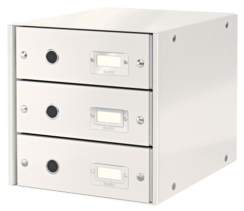 Birotică și Papetărie - Cabinet 3 sertare alb click&store leitz