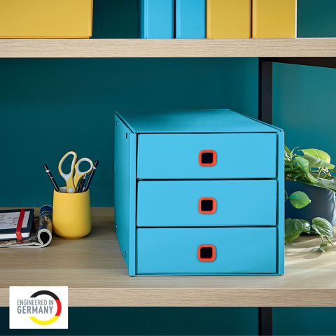 Cabinet 3 sertare albastru celest cosy click&store leitz [1]