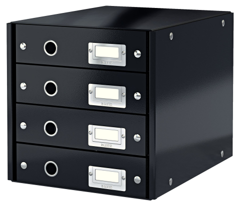 Birotică și Papetărie - Cabinet 4 sertare negru click&store leitz