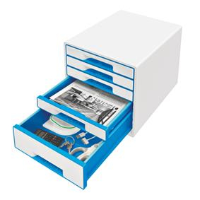 Cabinet 5 sertare alb/albastru wow leitz [1]