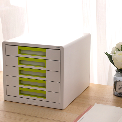 Cabinet 5 sertare alb/vernil deli [3]