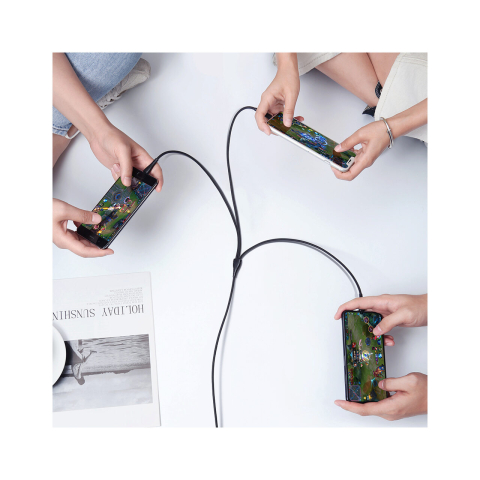 Cablu 3 in 1 Lightning & MicroUSB & Type-C Mcdodo Mamba Series Black (max 3A, 1.2m) [5]