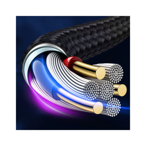 Cablu 3 in 1 Lightning & MicroUSB & Type-C Mcdodo Mamba Series Black (max 3A, 1.2m) [9]