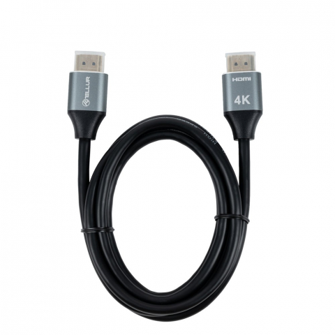 Cablu High Speed HDMI 2.0 Tellur, 4K, 18Gbps, tată-tată, Ethernet, aurit, 1.5m, negru [7]