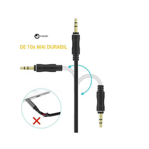Cablu Jack 3.5mm Lemontti Audio Negru 1m [7]