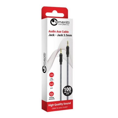 Laptop, Tablete & Telefoane - Cablu Jack 3.5mm Lemontti Audio Negru 1m