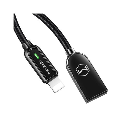 Cablu Lightning Mcdodo Auto Disconnect Black (1.2m, max 2A, led indicator) [1]