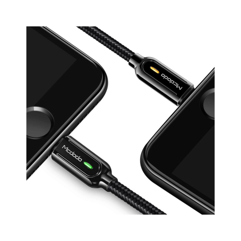 Cablu Lightning Mcdodo Auto Disconnect Black (1.2m, max 2A, led indicator) [4]