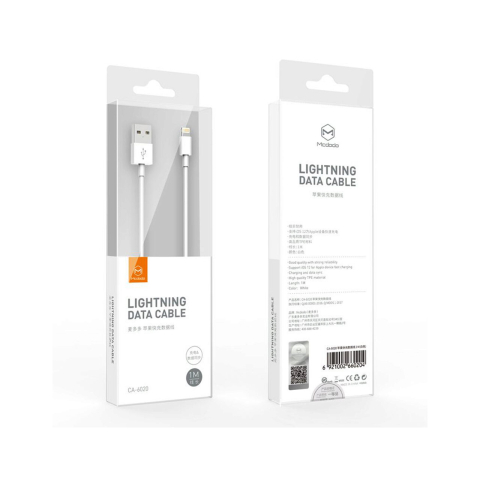 Cablu Lightning Mcdodo Element Series 1 m, White [2]