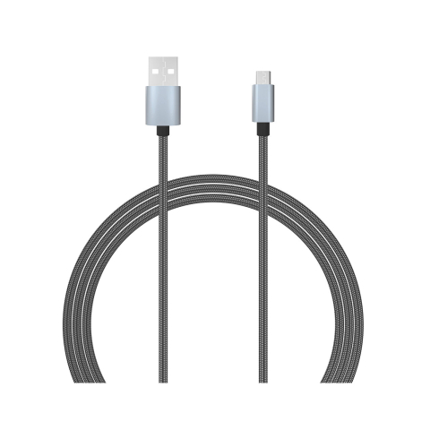 Laptop, Tablete & Telefoane - Cablu MicroUSB Lemontti USB Gri 1.5m (impletitura textila)