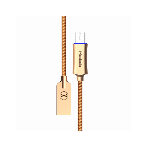 Laptop, Tablete & Telefoane - Cablu MicroUSB Mcdodo Auto Disconnect Gold (1m, QC3.0, led indicator)