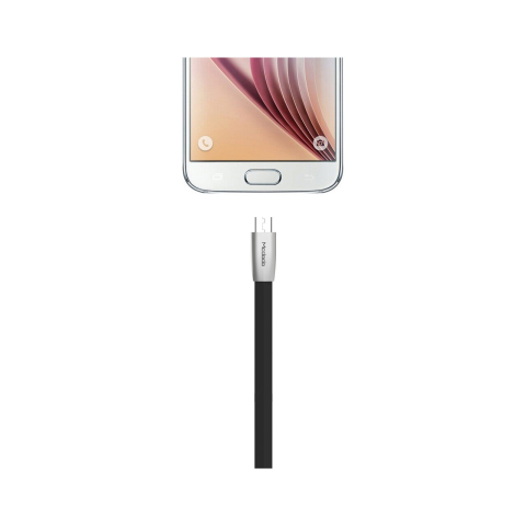 Cablu MicroUSB Mcdodo Zn-Link Silver Black (1.5m, 2.4A max) [5]
