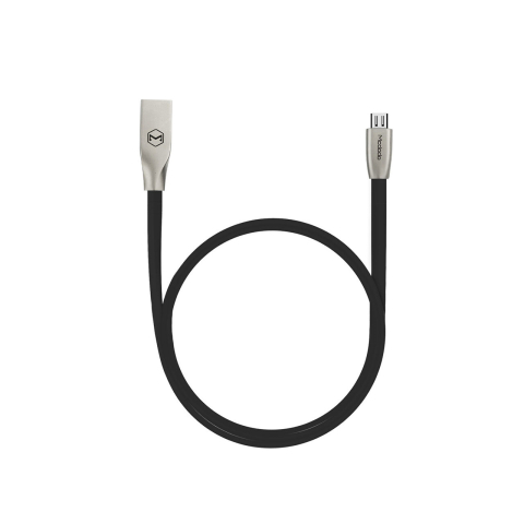 Laptop, Tablete & Telefoane - Cablu MicroUSB Mcdodo Zn-Link Silver Black (1.5m, 2.4A max)