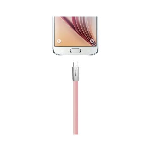 Cablu MicroUSB Mcdodo Zn-Link Silver Pink (1.5m, 2.4A max) [4]