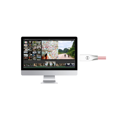 Cablu MicroUSB Mcdodo Zn-Link Silver Pink (1.5m, 2.4A max) [6]