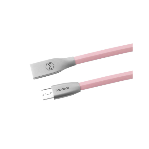 Laptop, Tablete & Telefoane - Cablu MicroUSB Mcdodo Zn-Link Silver Pink (1.5m, 2.4A max)