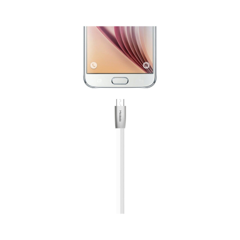 Cablu MicroUSB Mcdodo Zn-Link Silver White (1.5m, 2.4A max) [5]