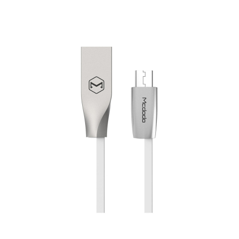 Cablu MicroUSB Mcdodo Zn-Link Silver White (1.5m, 2.4A max) [9]
