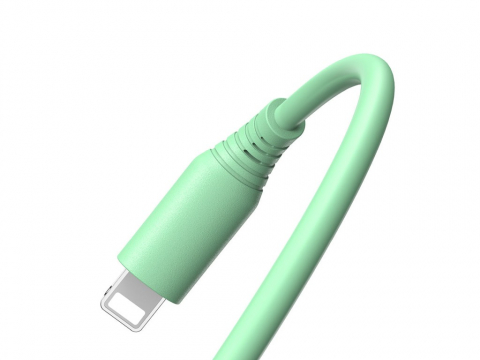 Cablu silicon Tellur USB to Lightning, 3A, 1m, verde [2]