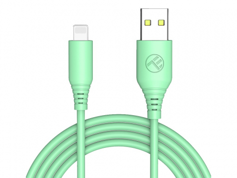 Periferice IT - Cablu silicon Tellur USB to Lightning, 3A, 1m, verde