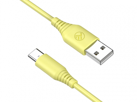 Cablu silicon Tellur USB to Type-C, 3A, 1m, galben [2]