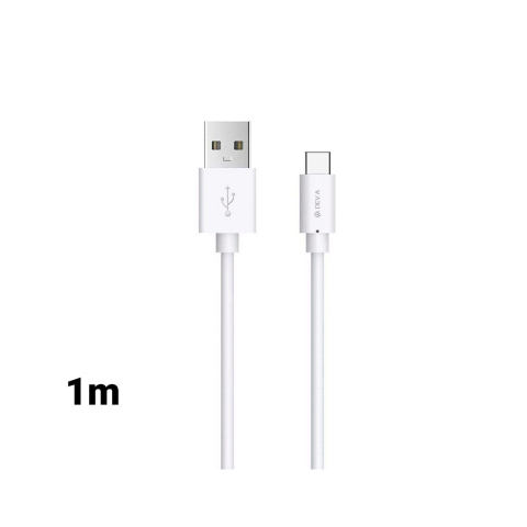 Laptop, Tablete & Telefoane - Cablu Type-C Devia Kintone White 1m