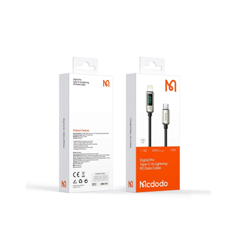 Cablu Type-C la Lightning Mcdodo Digital Pro 20W, 1.2m, Silver [5]