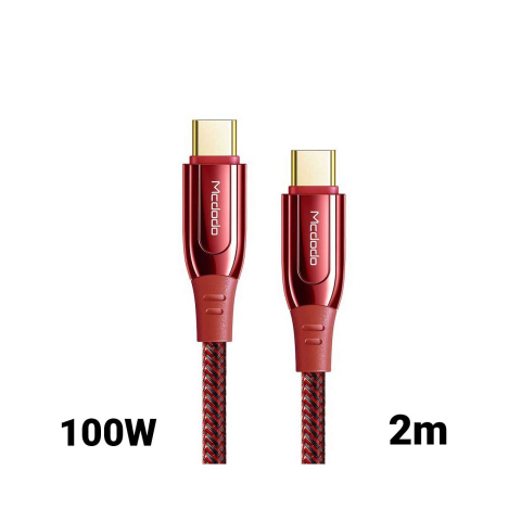 Cablu Type-C la Type-C Mcdodo Super Charge Red (2m, 100W) [2]