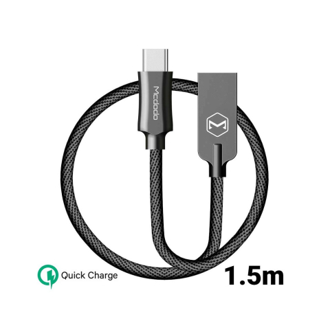 Cablu Type-C Mcdodo Knight 1.5m, QC4.0 Black [7]