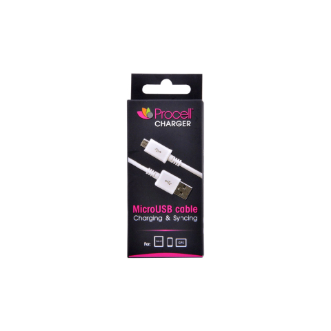Laptop, Tablete & Telefoane - Cablu USB MicroUSB Procell 1m, Alb