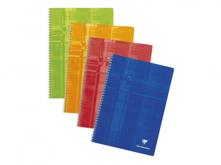Rechizite Școlare - Caiet A4 cu spiră, 50 file, liniatură franceză, Clairefontaine