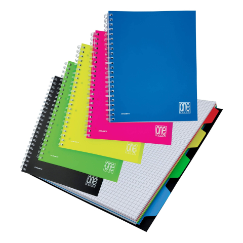 Rechizite Școlare - Caiet A4+ cu spirala - One Color, 70 g/m2, 120 pag., coperta PP (Matematica), copii varsta 