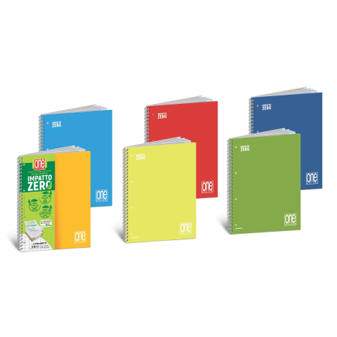 Rechizite Școlare - Caiet A4 cu spirala - One Color Zero Impact, 80 g/m2, 80 pag. (Matematica), copii varsta 