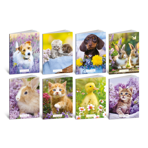 Rechizite Școlare - Caiet A4 de exercitii - Pui de animale, 100 g/m2, 36 pag. (Matematica), copii varsta 