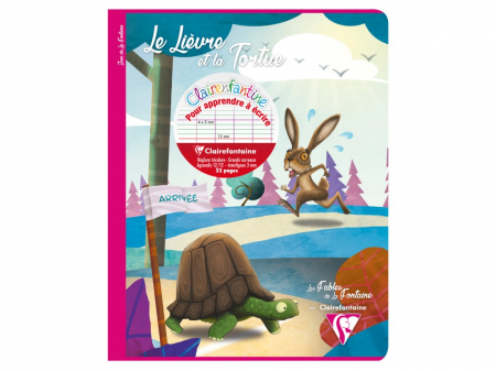Caiet A5+ (17 x 22 cm) capsat, 16 file, metric, Les Fables De La Fontaine, Clairefontaine [4]